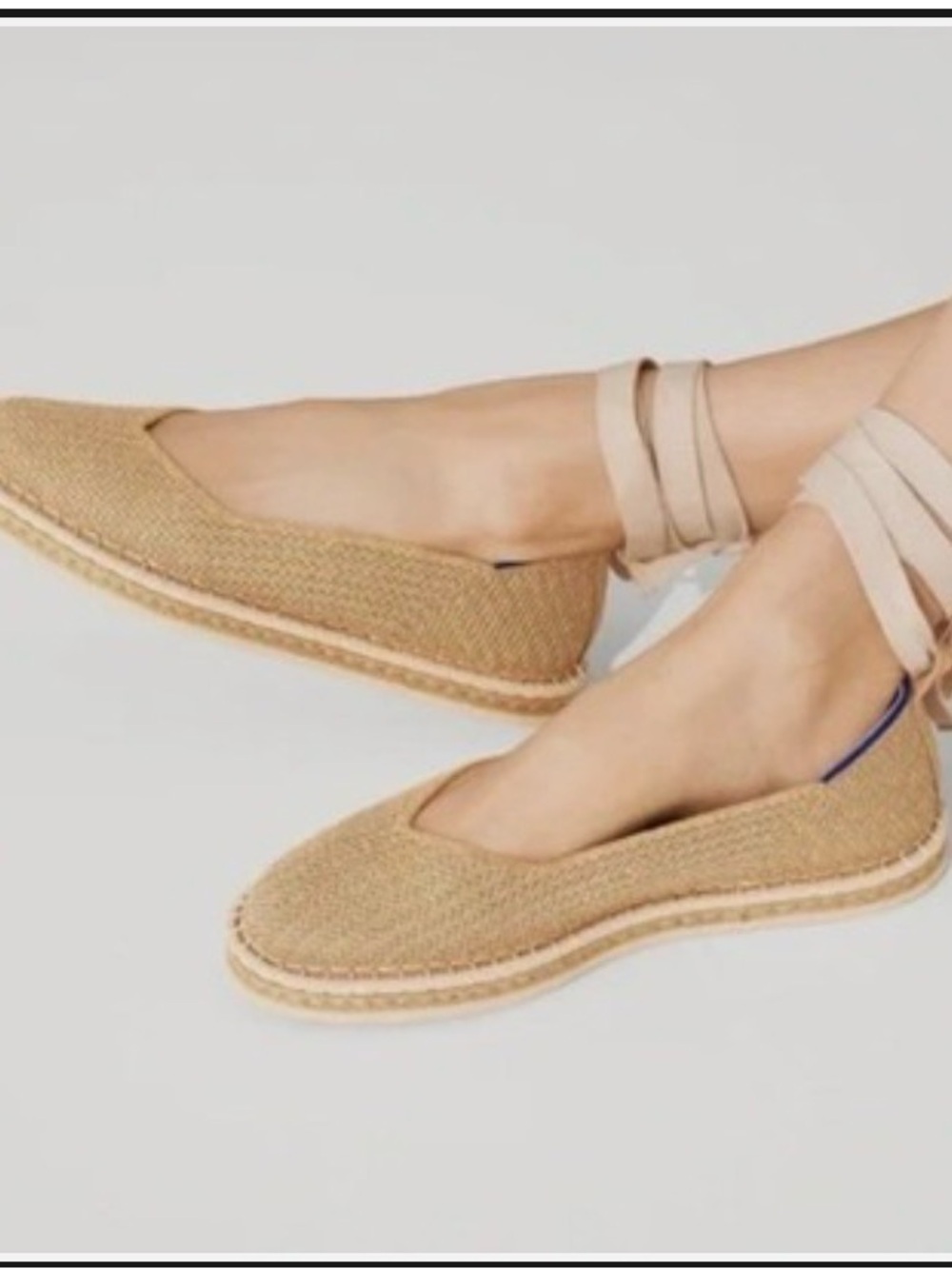 ROTHY'S The Espadrille - Gold with Wrap Tie